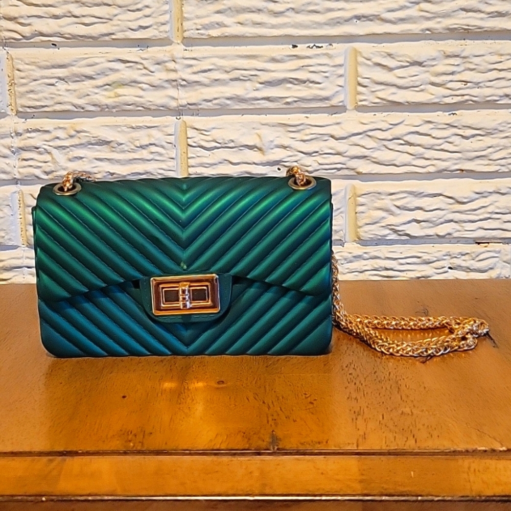 Brand new green silicone purse